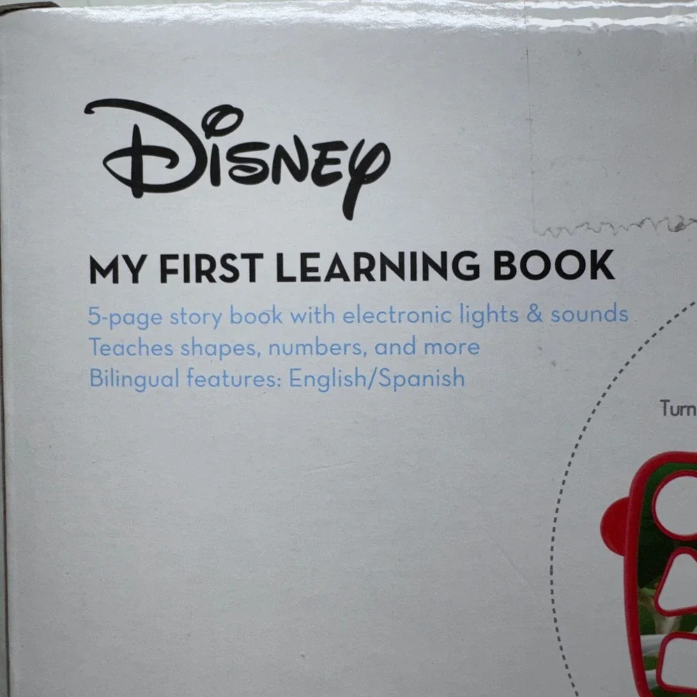 Disney Mickey Mouse My First Learning Book Bilingual English Spanish Light Sound